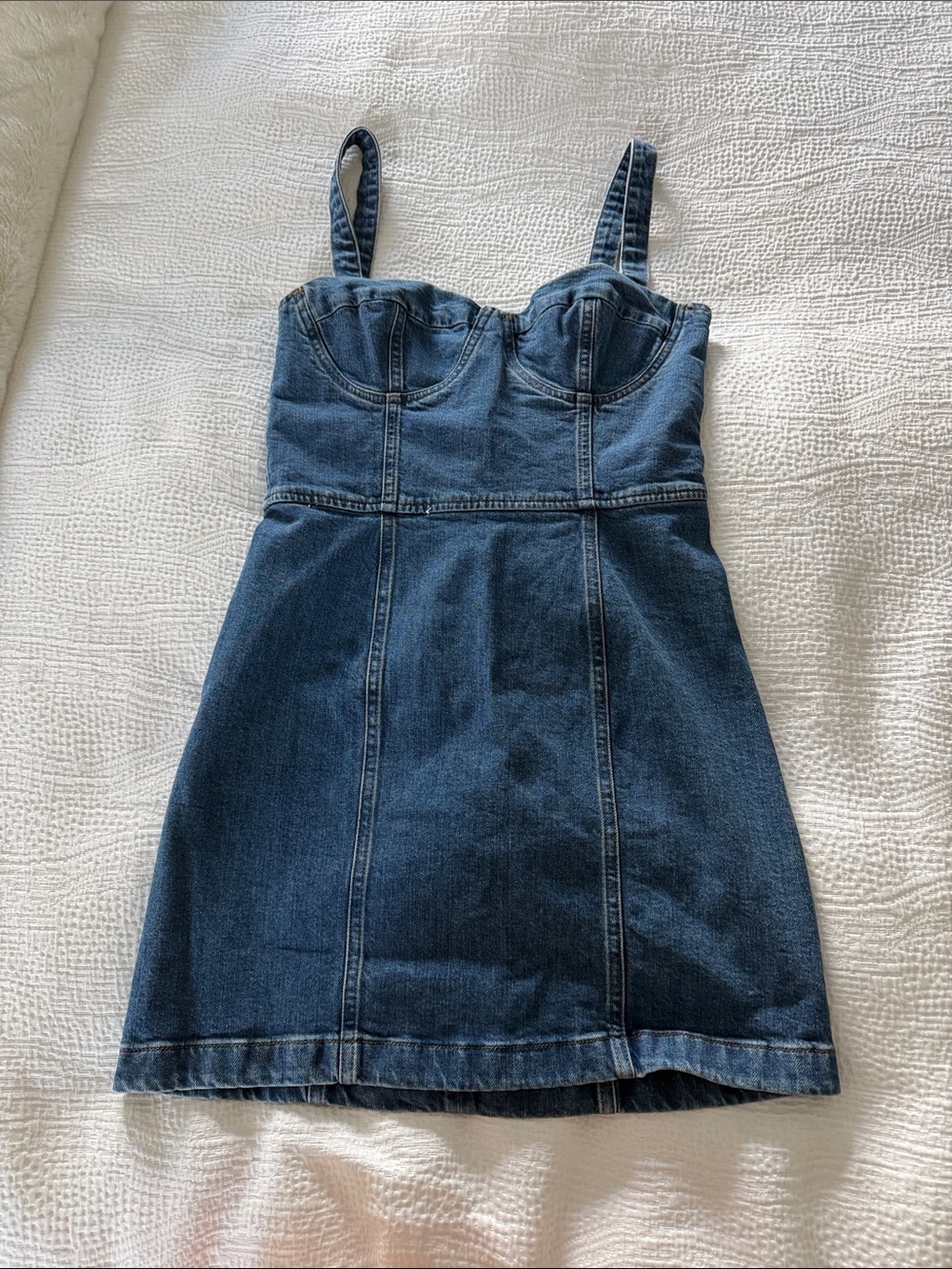 Reformation Dark Blue Denim Mini Dress